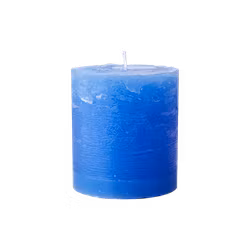 COTE NORD Handgjort Blockljus, Ø7xH7.5 cm, Blå