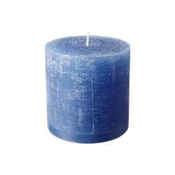 COTE NORD Handgjort Blockljus, Ø10xH10 cm, Blå