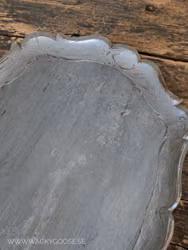 Vacker gammal bricka i trä, 57cm