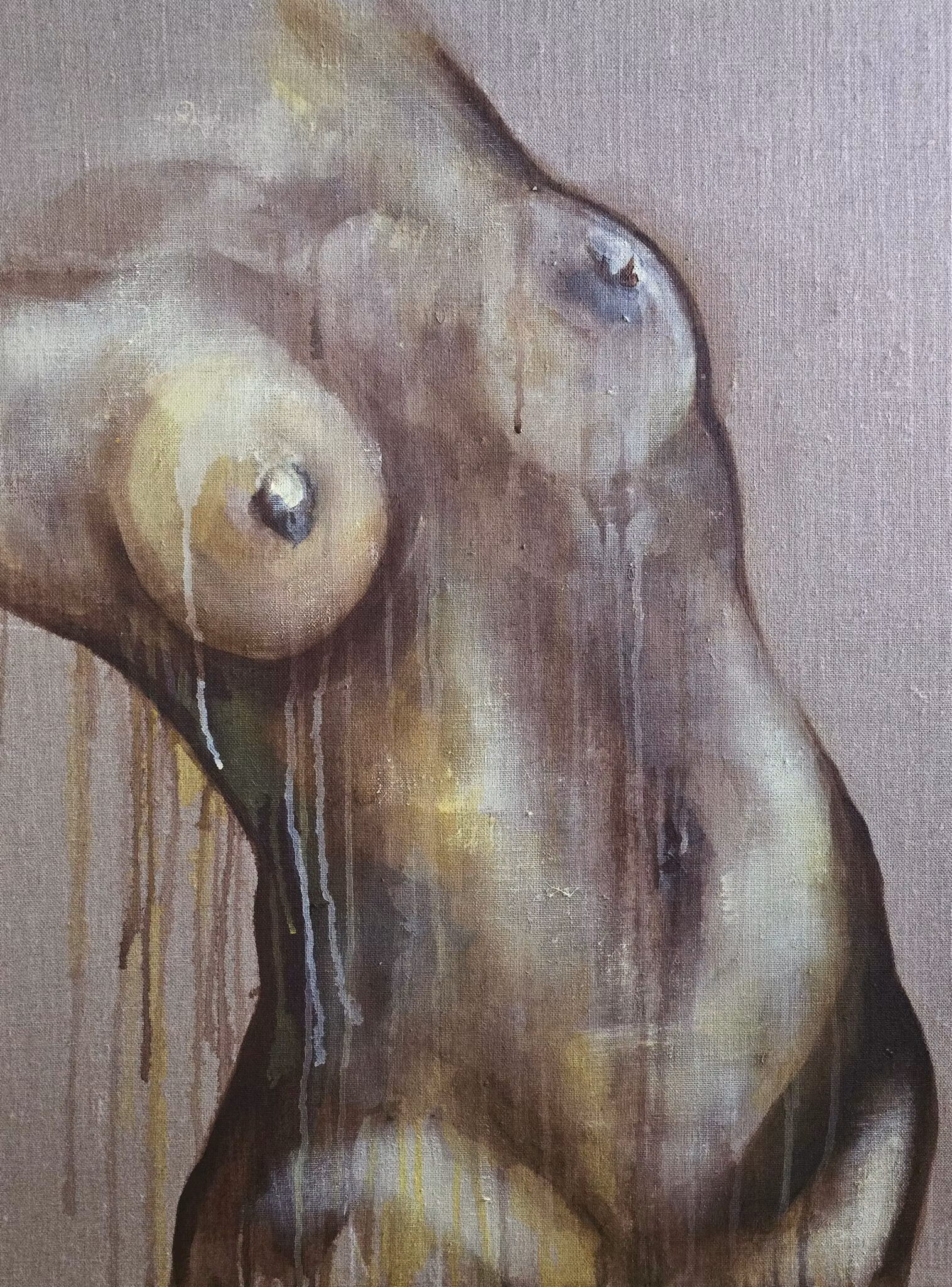 Whispers of Her, "Weight of Being", Originalmålning, 80x60cm