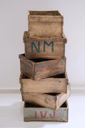 Vintage förvaringslådor i trä, 3-pack