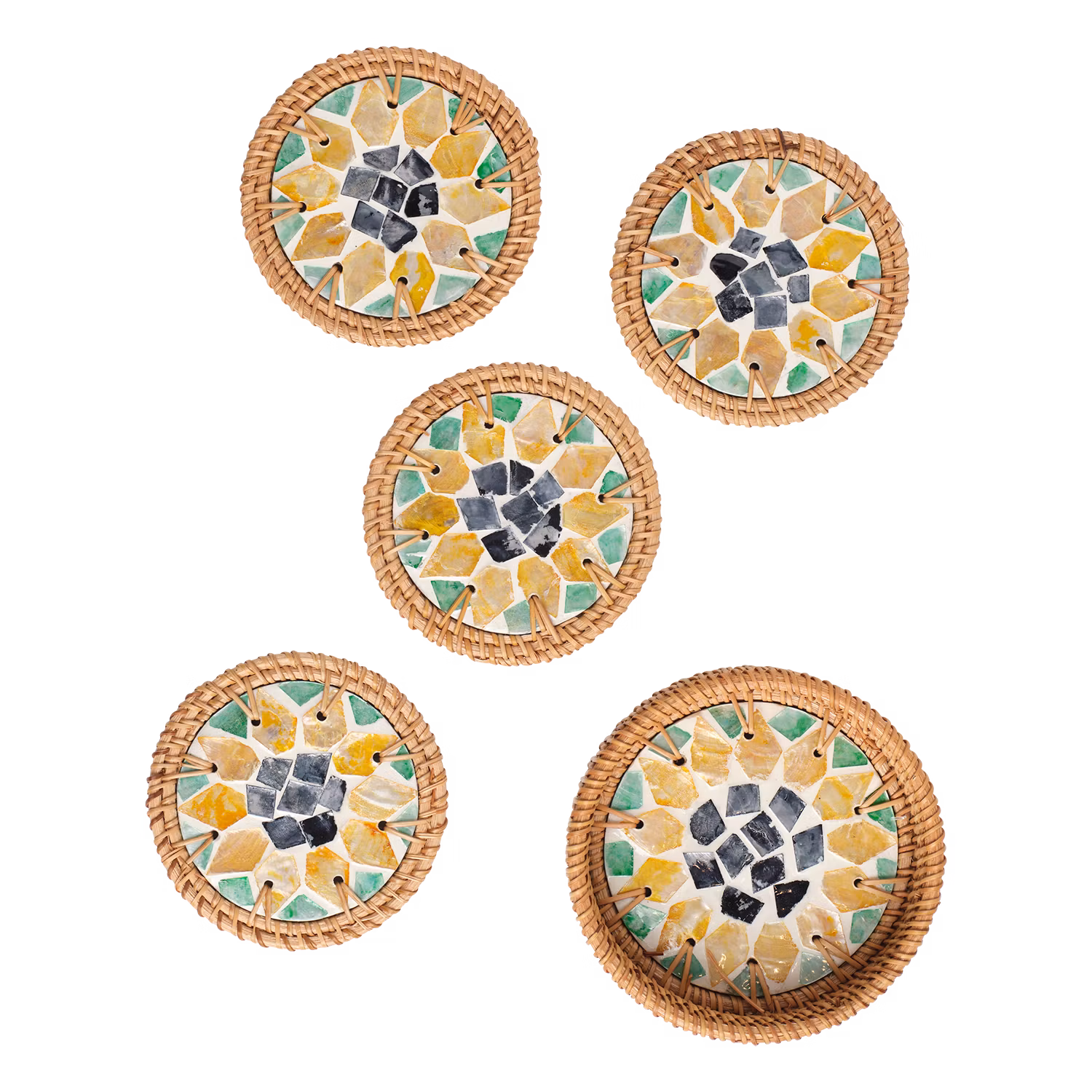 Handgjorda glasunderlägg