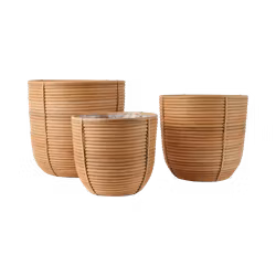 Handgjorda stora krukor, 3-pack
