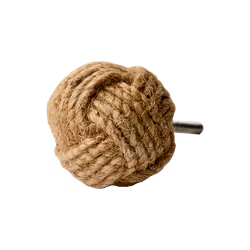 Möbelknopp, Jute, 6-pack