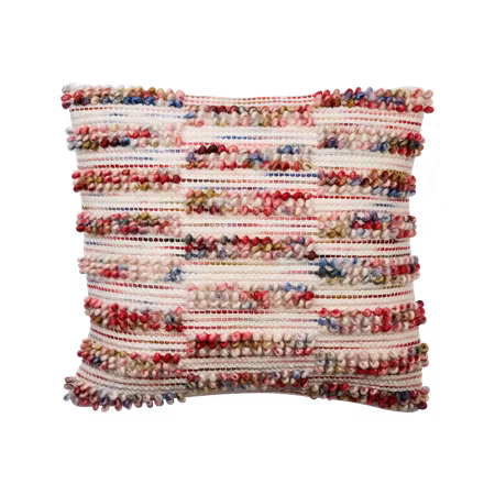 Handgjort kuddfodral, 50x50cm, Rosa-Multi