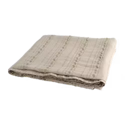 Vacker bordsduk, Natur/Grön, 100% Bomull, 250x150cm