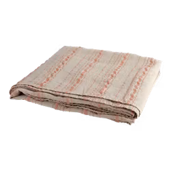 Vacker bordsduk, Natur/Persika, 100% Bomull, 250x150cm