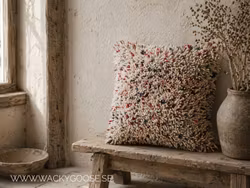 Handgjort kuddfodral, 50x50cm, Rosa-Multi