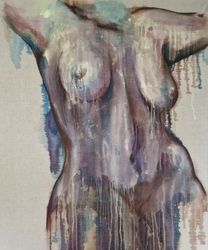 Elemental Silence - Whispers of Her, 120x100cm