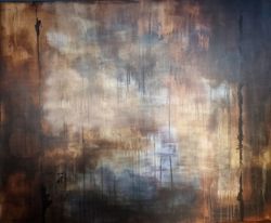 Foggy Clay - Hippie Road, 120x100cm