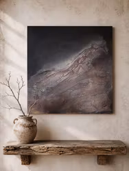 Terra Silentum "Layers of Rest" - Originalmålning, 40x40cm