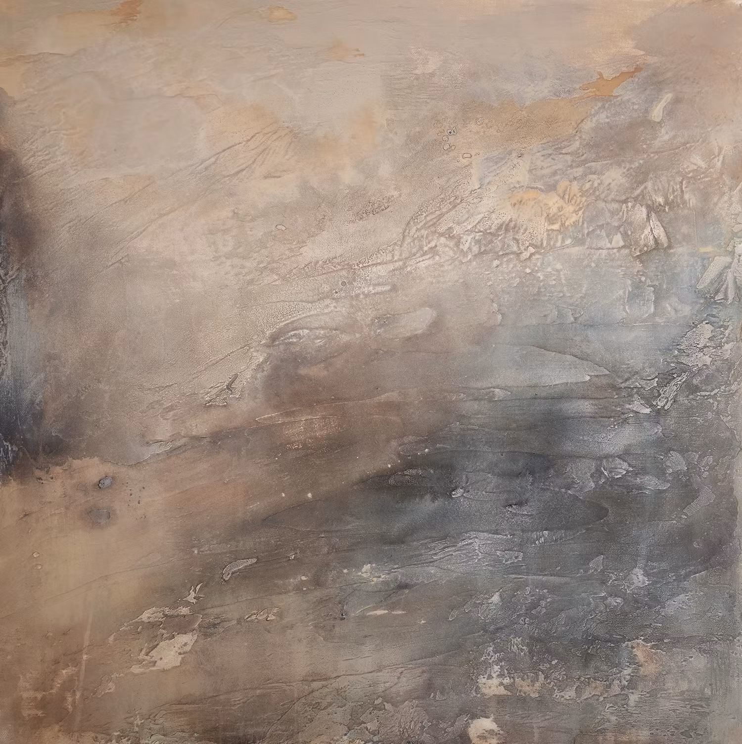 Terra Silentum "Shoreline Memory" - Originalmålning, 60x60cm