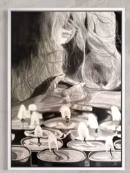 Jessica Hautajärvi "xx" - Originalmålning, 70x50cm