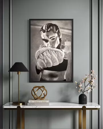 Jessica Hautajärvi "Slag för livet", Fuck Cancer - Originalmålning, 70x50cm