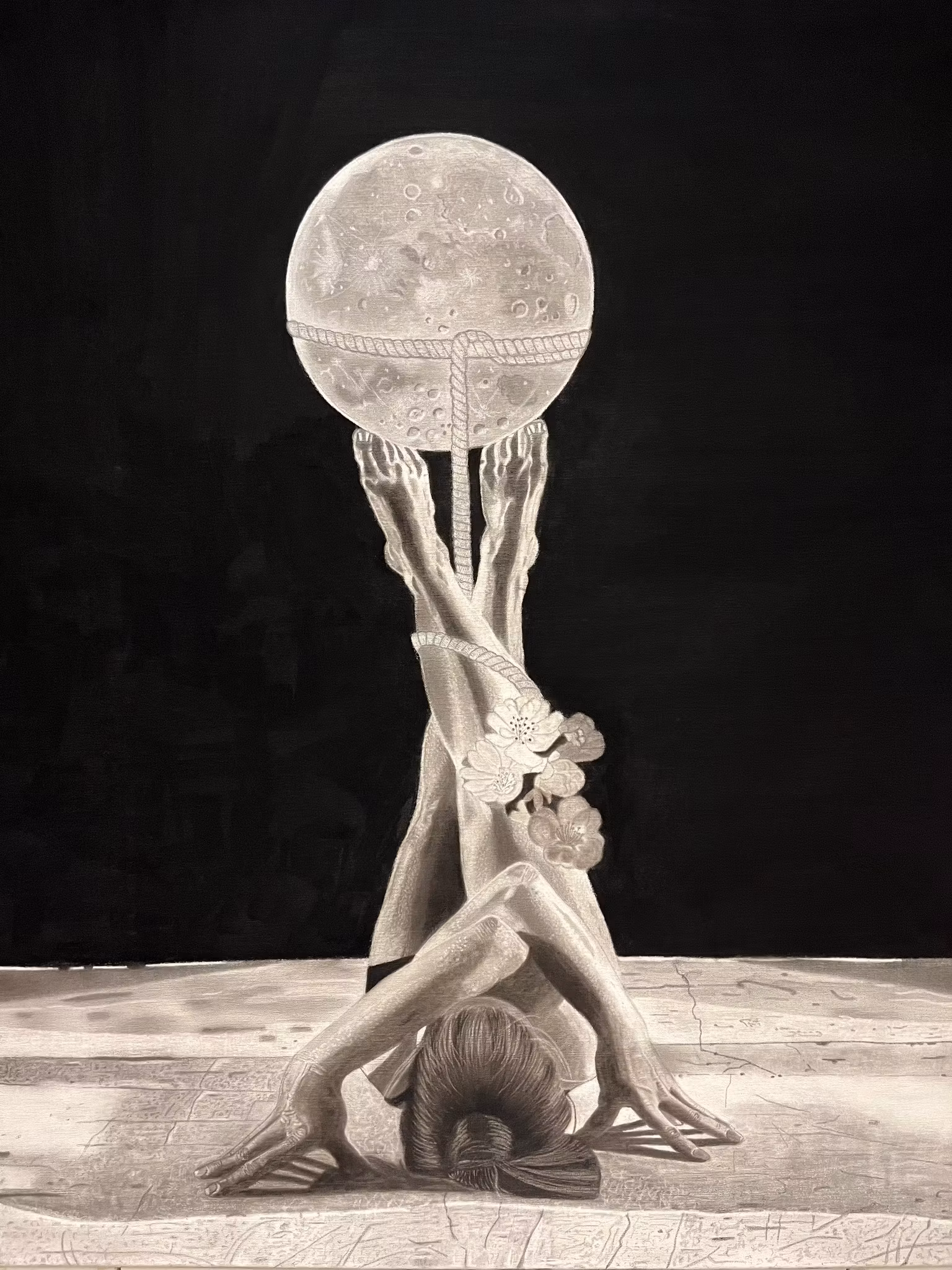 Jessica Hautajärvi "Bring down the moon" - Originalmålning, 100x80cm