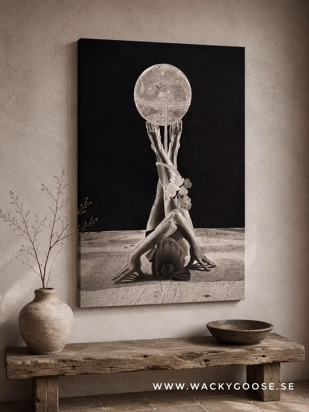 Jessica Hautajärvi "Bring down the moon" - Originalmålning, 100x80cm