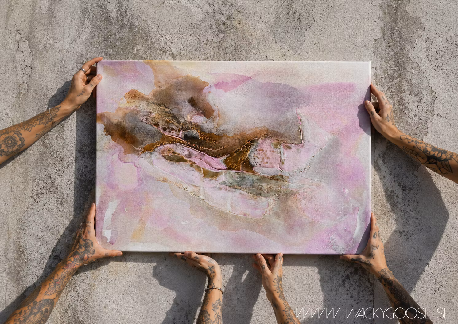 Veins of Earth, "Mineral Bloom" - Originalmålning, 70x50cm