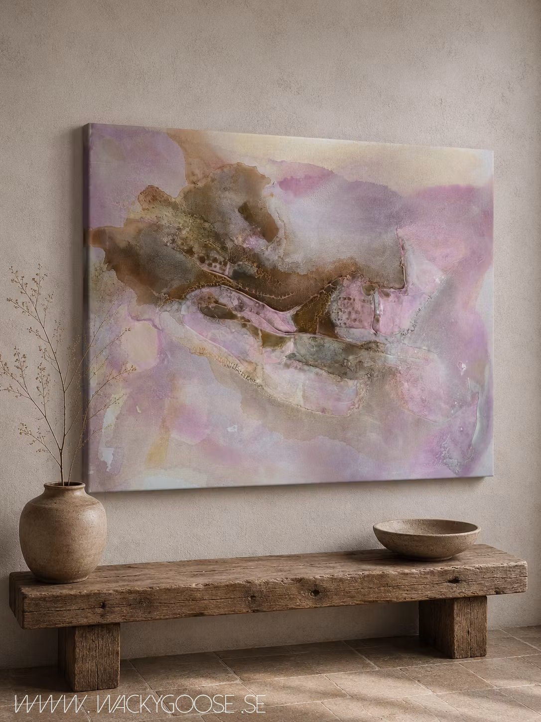 Veins of Earth, "Mineral Bloom" - Originalmålning, 70x50cm
