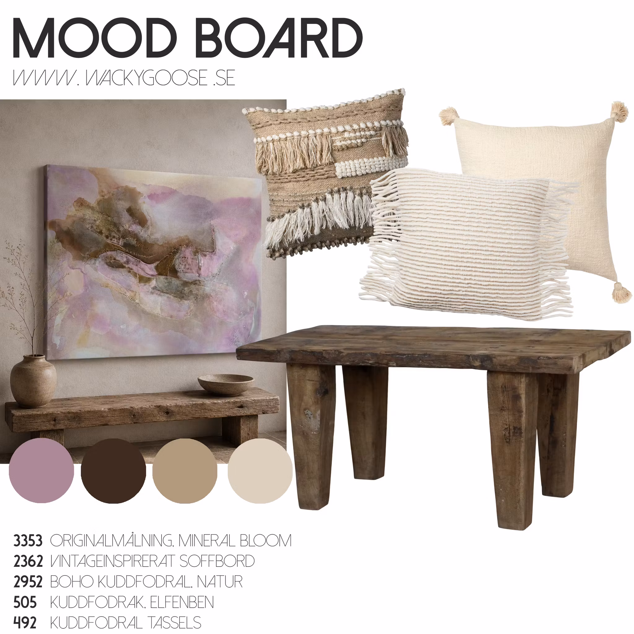 Produktpaket, "Mineral Bloom", Mood-Board