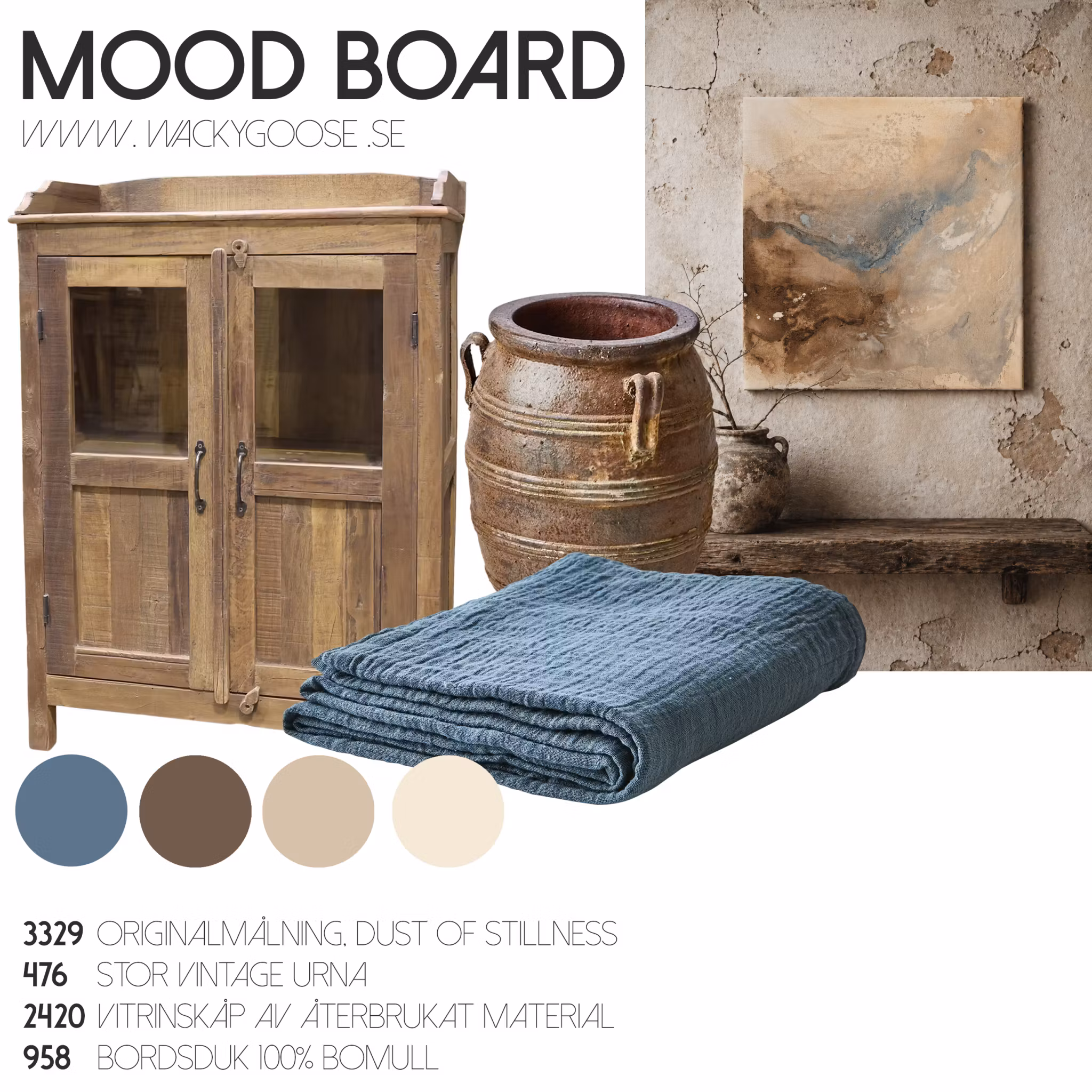 Produktpaket, "Dust of Stillness", Mood-Board