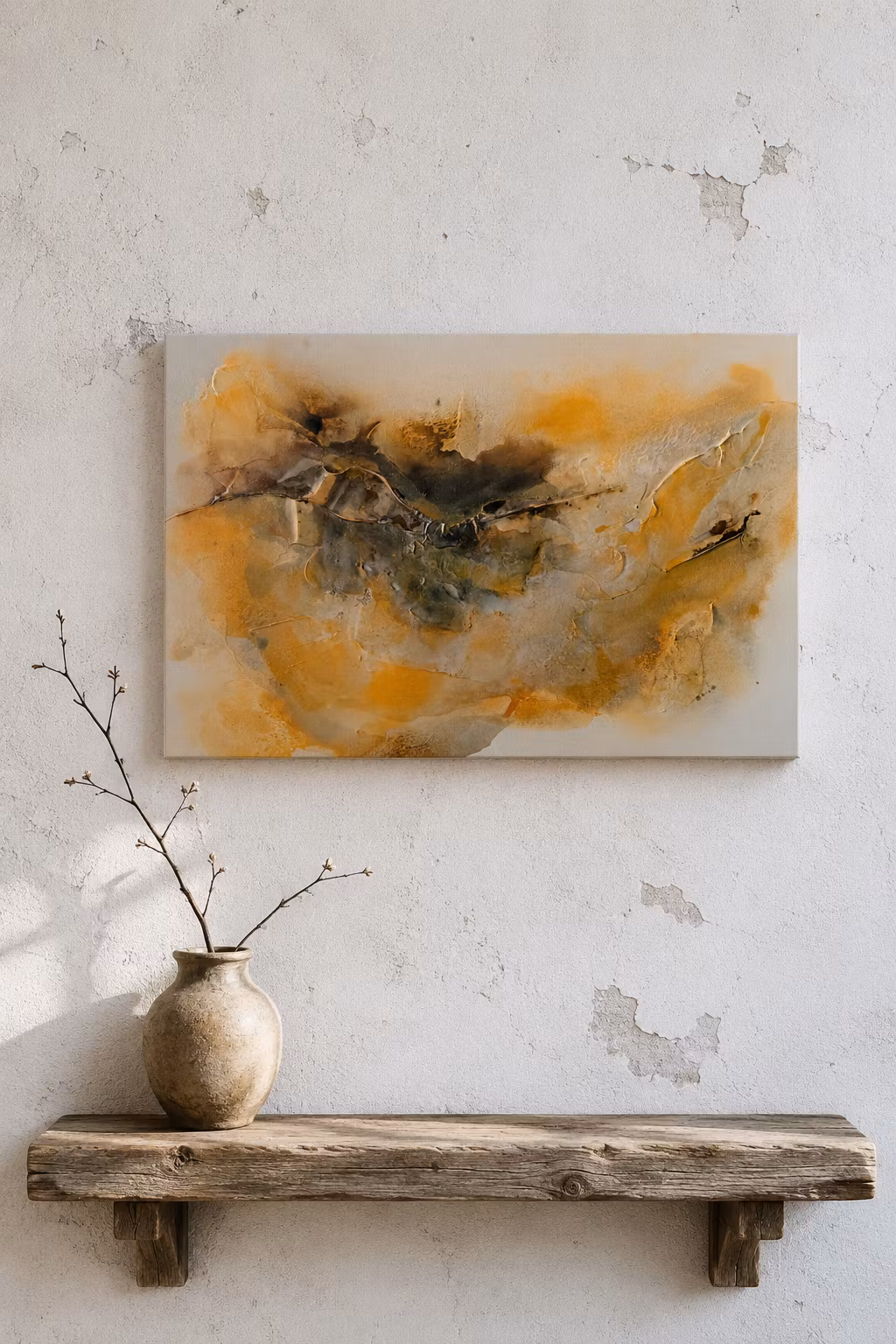 Veins of Earth, "Veil of Gold" - Originalmålning, 70x50cm