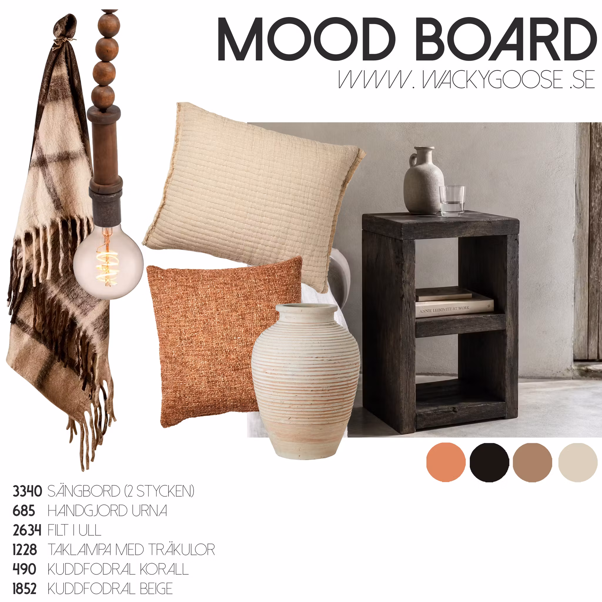 Produktpaket, "Korall", Mood-Board