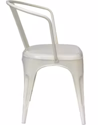 Matstol i järn, Vit, 4-pack