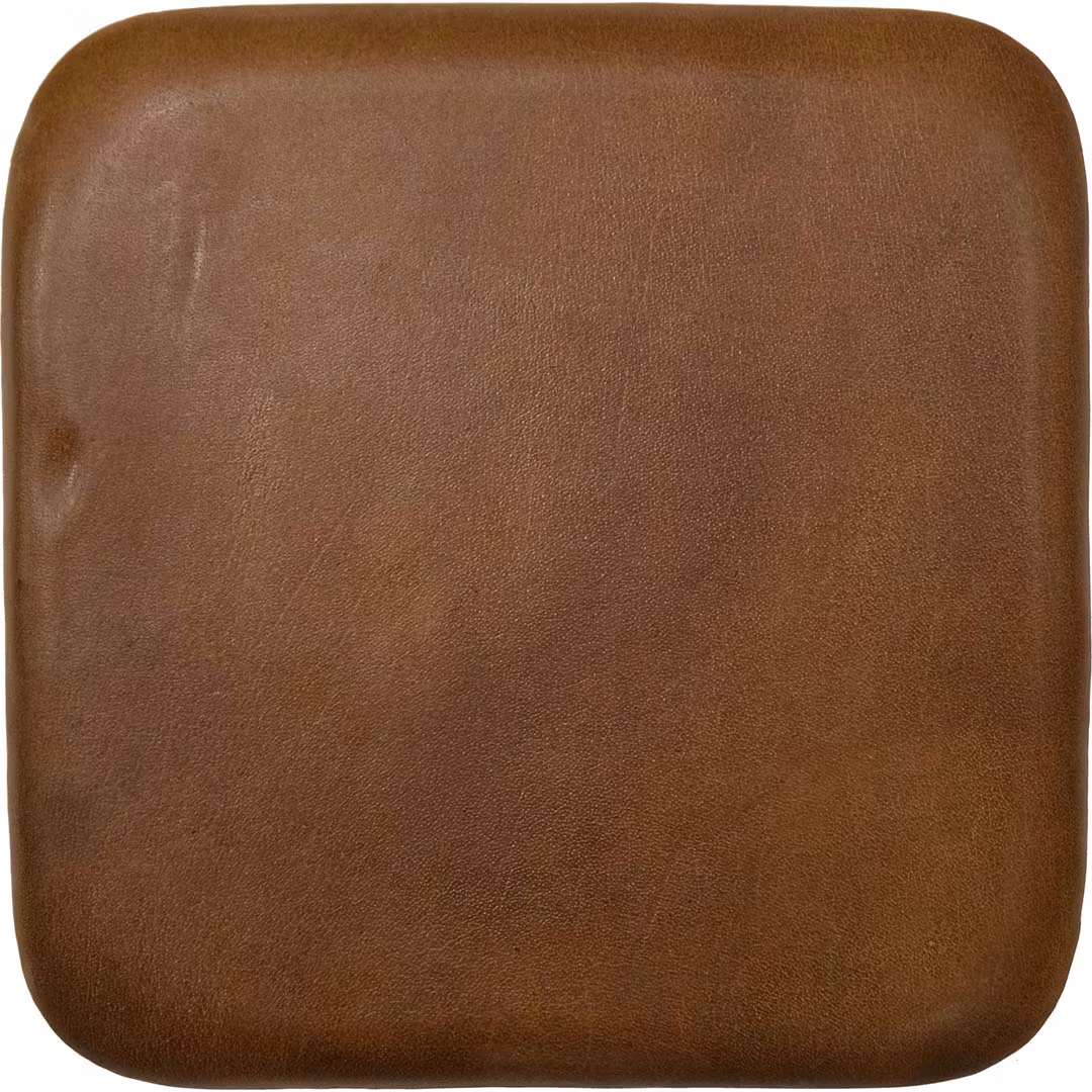 Läderdyna till barpall, Brun, 2-pack