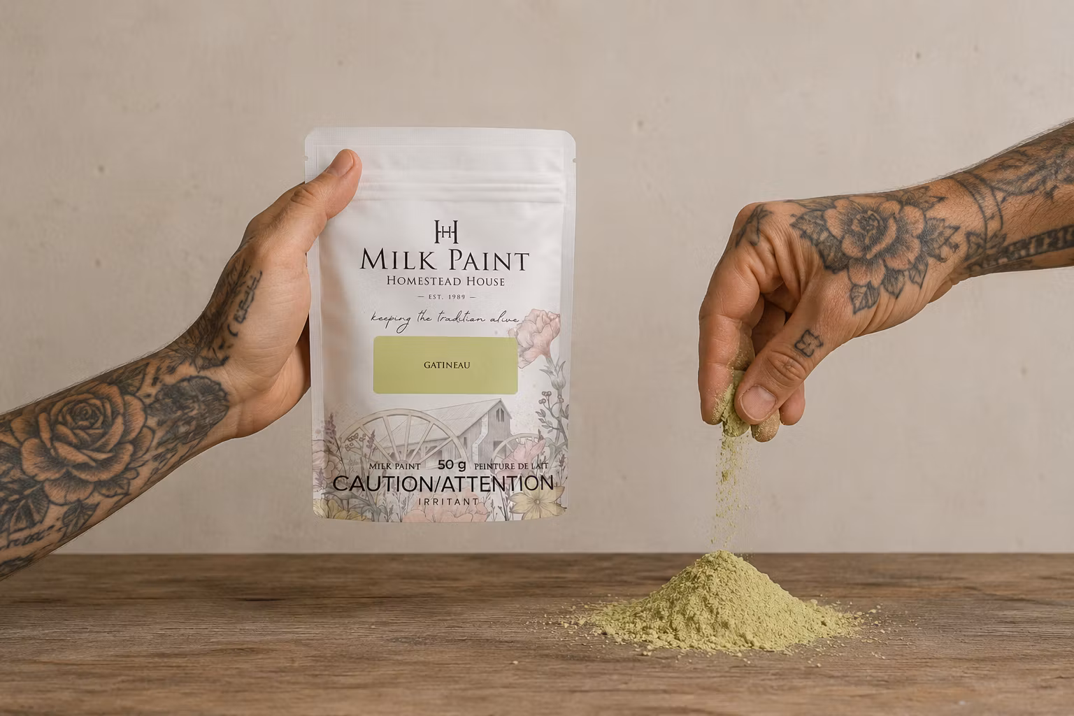 SPECIALBESTÄLLNING Milk Paint – Valfri färg – Provpåse eller 330g