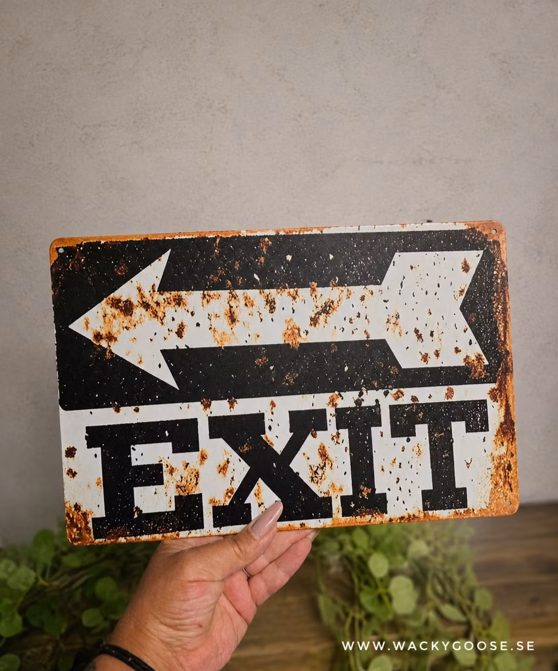 Plåtskylt i retro-stil, EXIT
