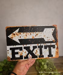 Plåtskylt i retro-stil, EXIT