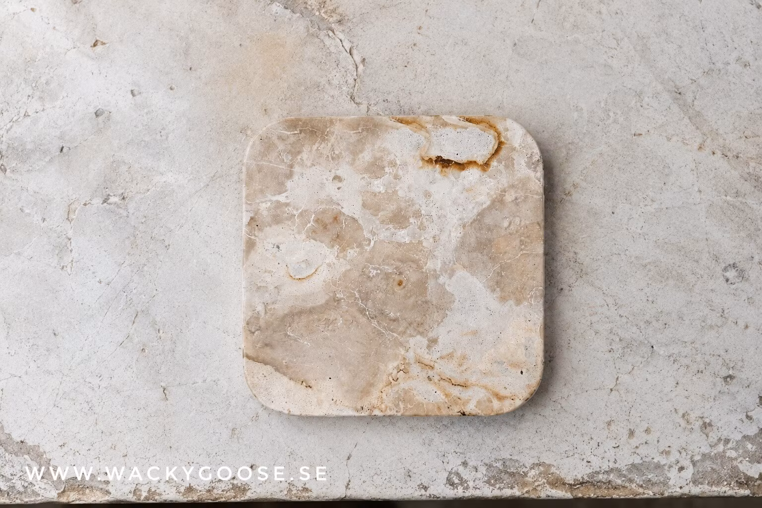 Butterscotch marmor Fat, 20x20cm, Beige