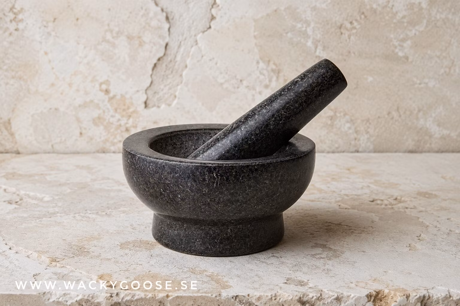 Mortel med stöt, Ø14cm, Granit