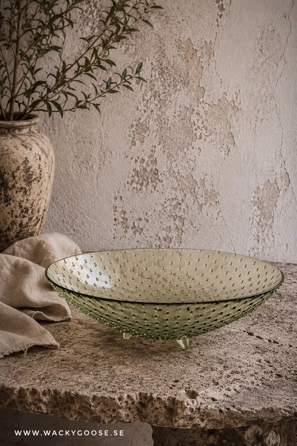 Skål av återvunnet glas, Ø40cm, Flera färger