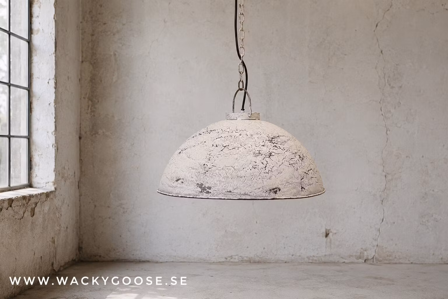 Taklampa i järn, 52cm, Antikvit