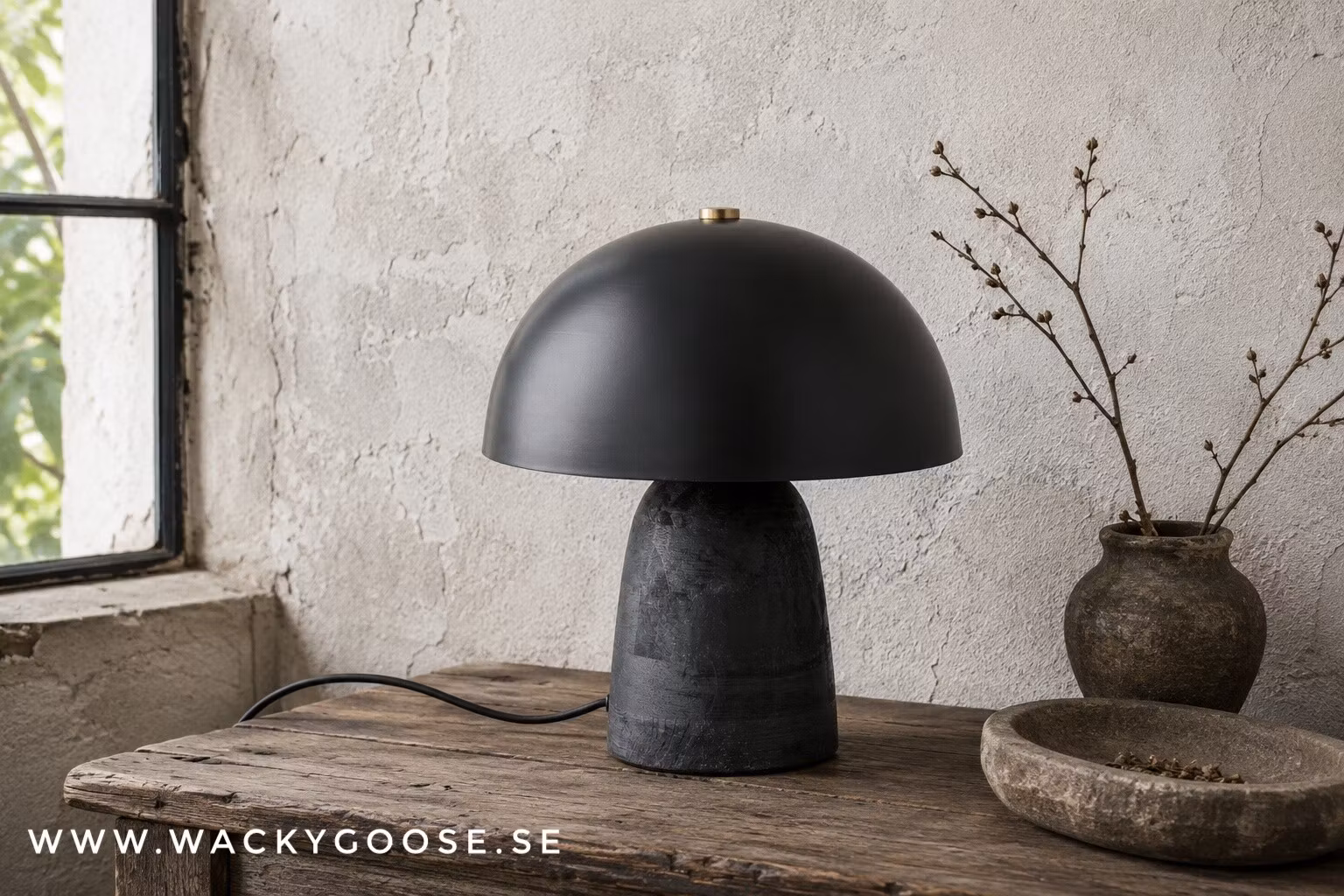 FUNGI Bordslampa/Limited Edition, 38cm, Svart