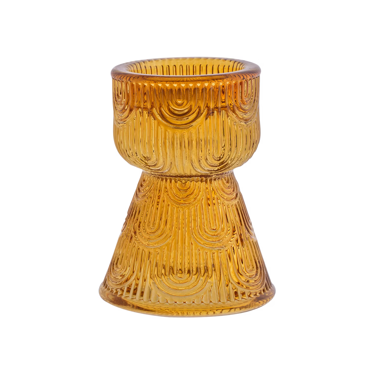Ljusstake för både kronljus och värmeljus, Bärnsten