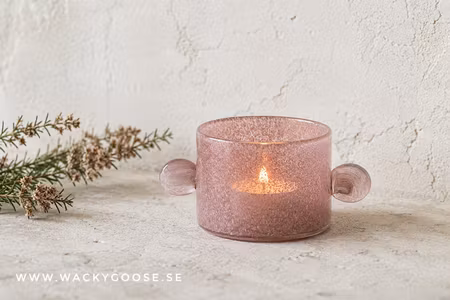 Värmeljushållare i glas