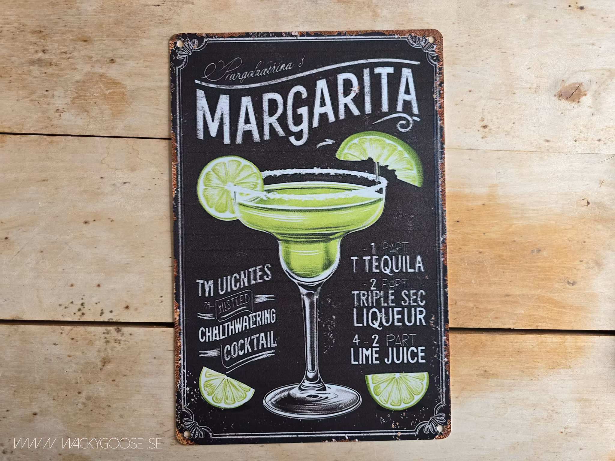Plåtskylt i retro-stil, Margarita
