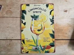 Plåtskylt i retro-stil, Limoncello Spritz