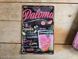 Plåtskylt i retro-stil, Paloma