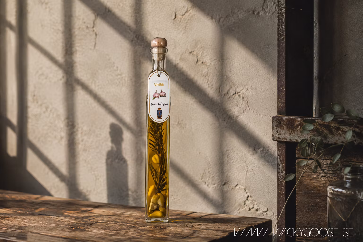 Smaksatt extra jungfruolivolja, Italien – Vitlök, 100ml, Infunderade synliga kryddor