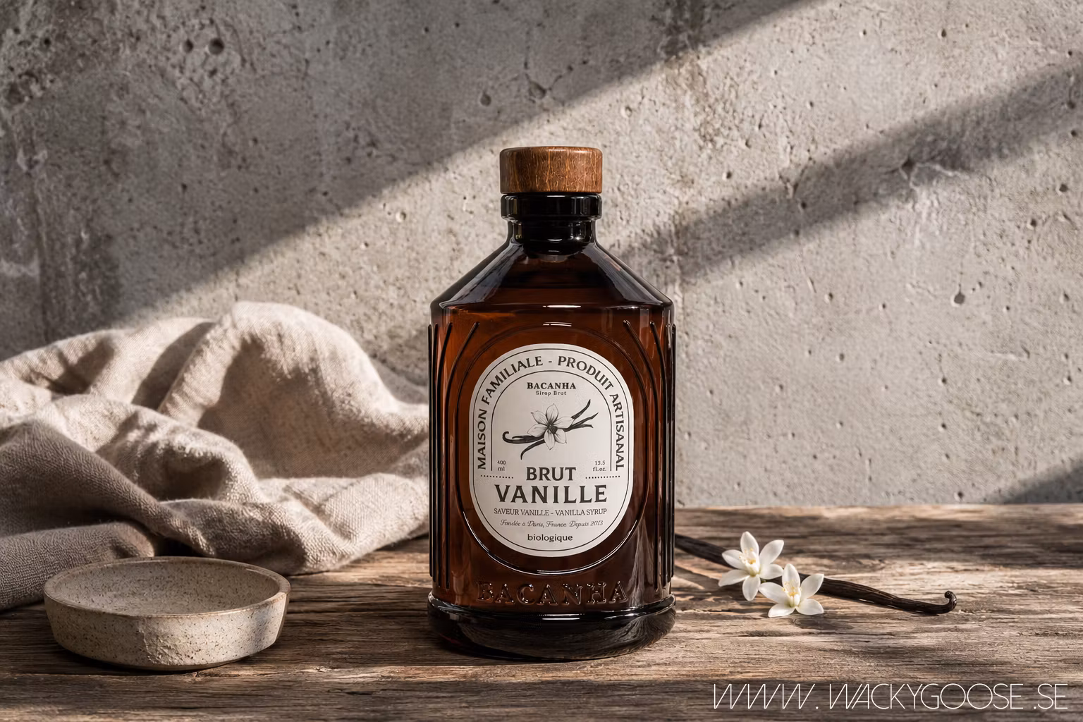 Ekologisk rå sirap, Vanilj, 400ml