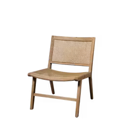 Loungestol med flätad rygg och sits, 2-pack