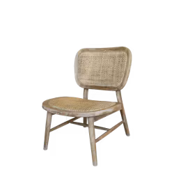 Loungestol med flätad rygg och sits