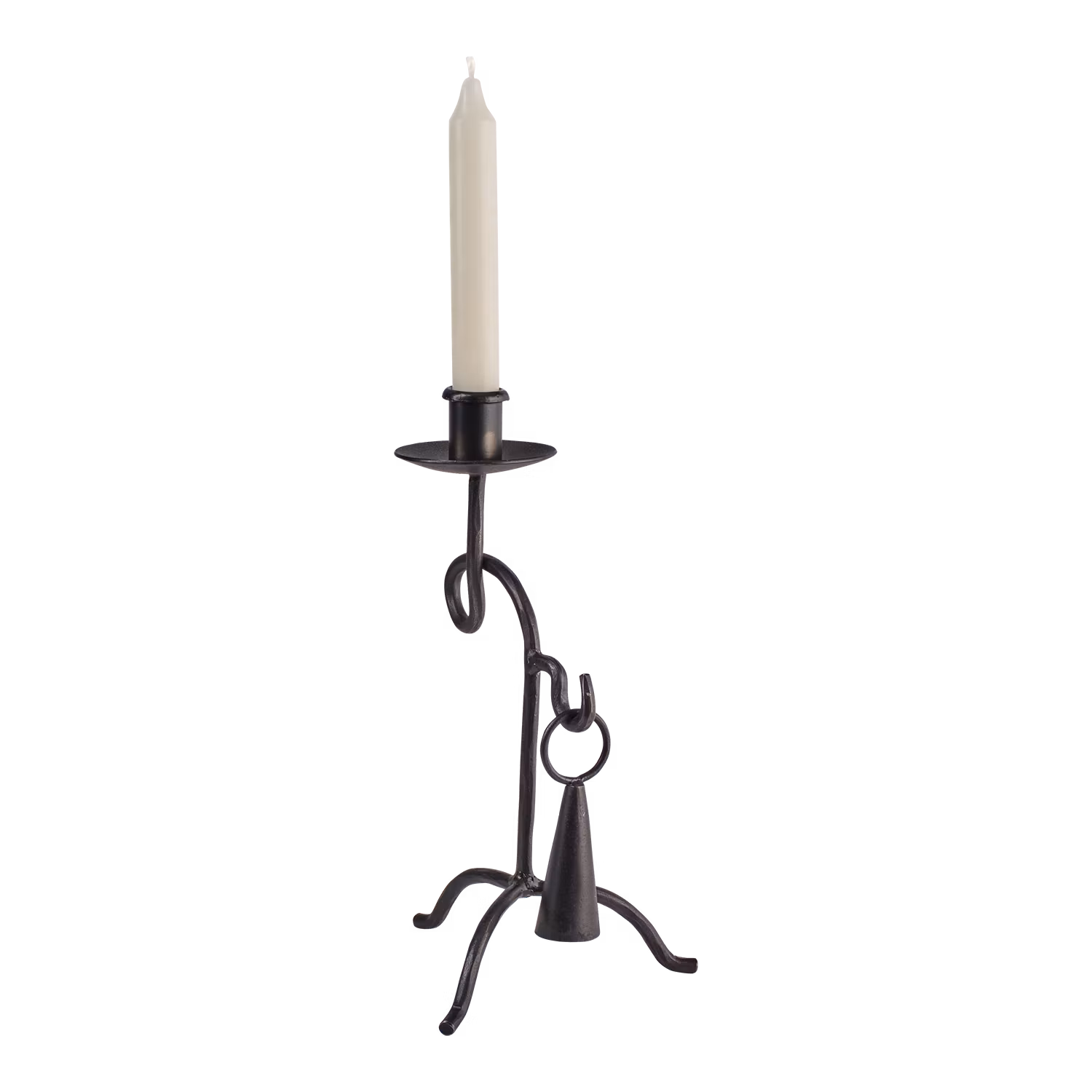 Handgjord ljusstake i järn med ljussläckare