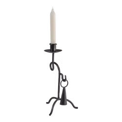 Handgjord ljusstake i järn med ljussläckare