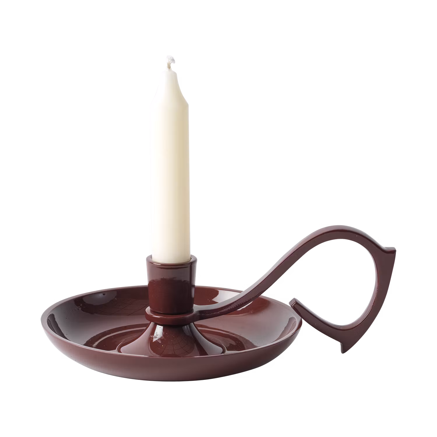 Ljusstake med handtag, Burgundy