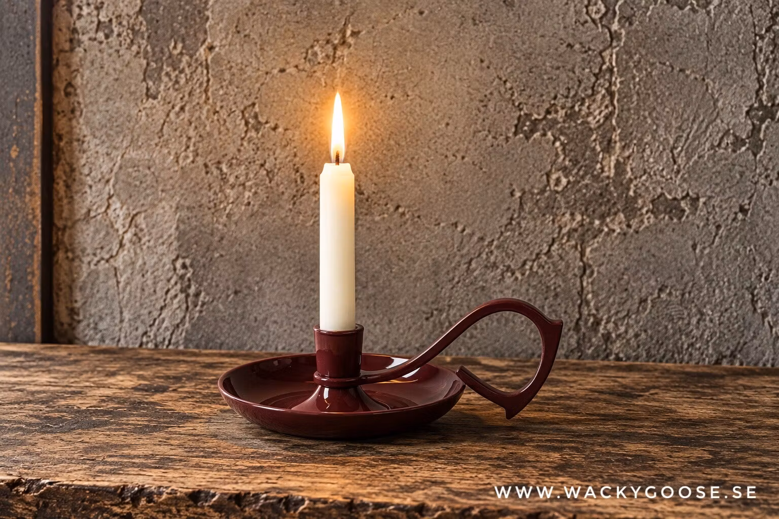 Ljusstake med handtag, Burgundy
