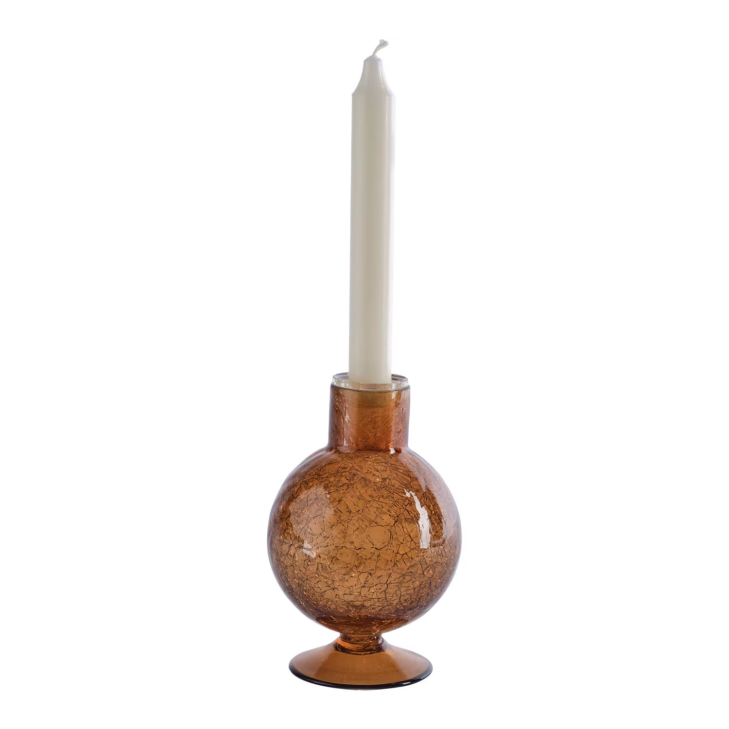 Ljusstake i Glas, Brun
